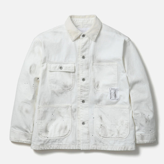 BW . WASHED COVERALL JACKET / WHITE