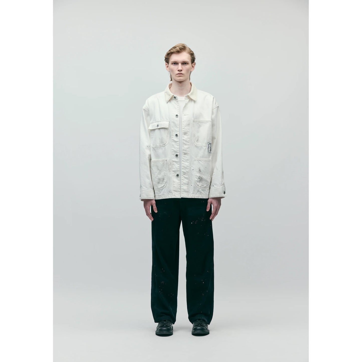 BW . WASHED COVERALL JACKET / WHITE