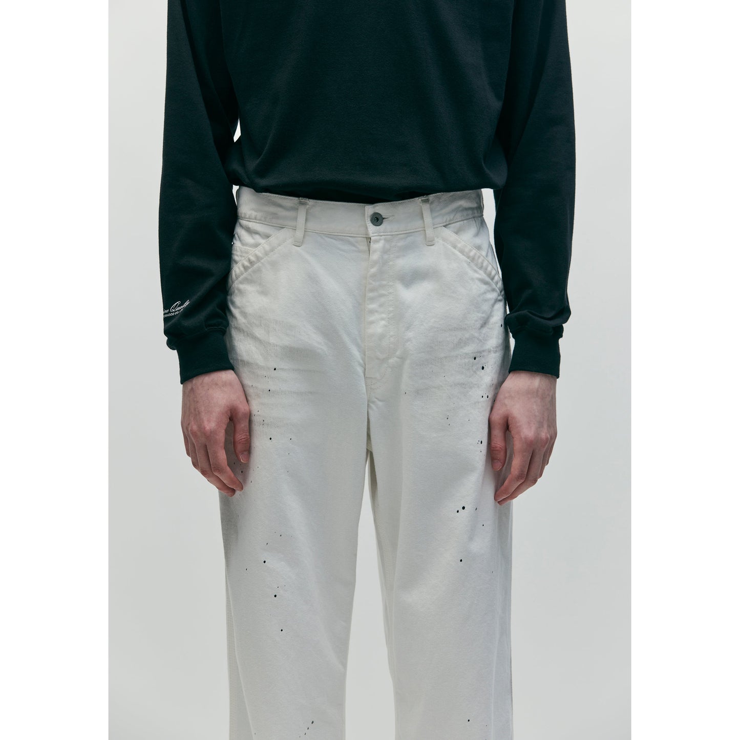 BW . WASHED UTILITY PANTS / WHITE