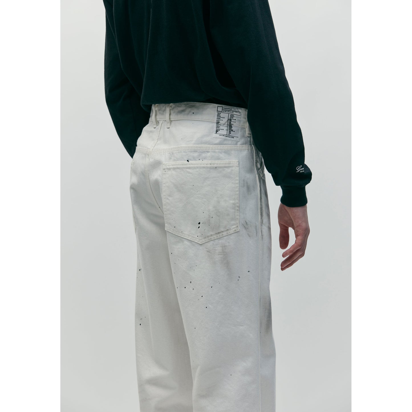 BW . WASHED UTILITY PANTS / WHITE