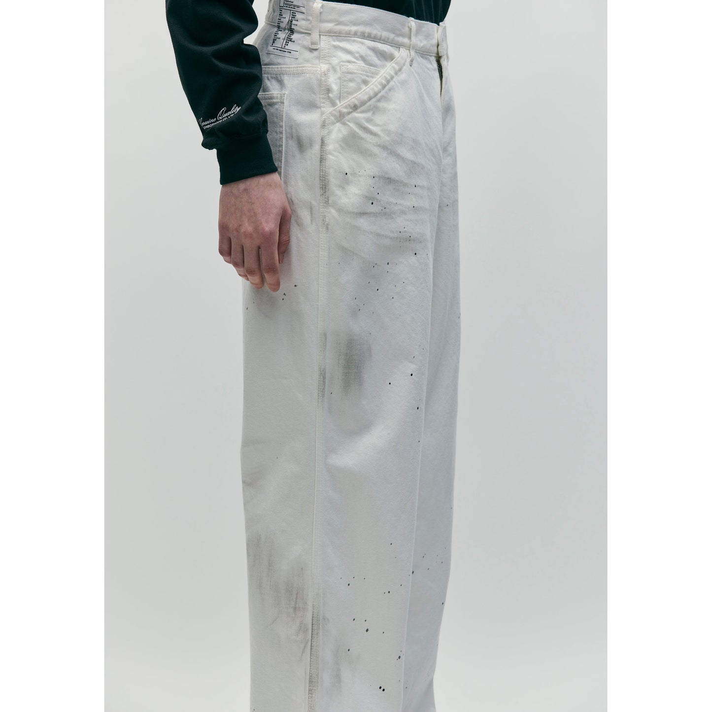BW . WASHED UTILITY PANTS / WHITE