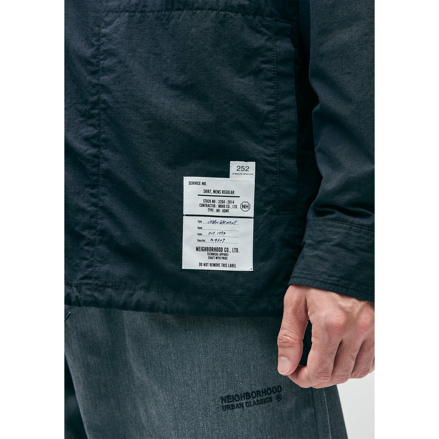 HOODED SHIRT LS / BLACK