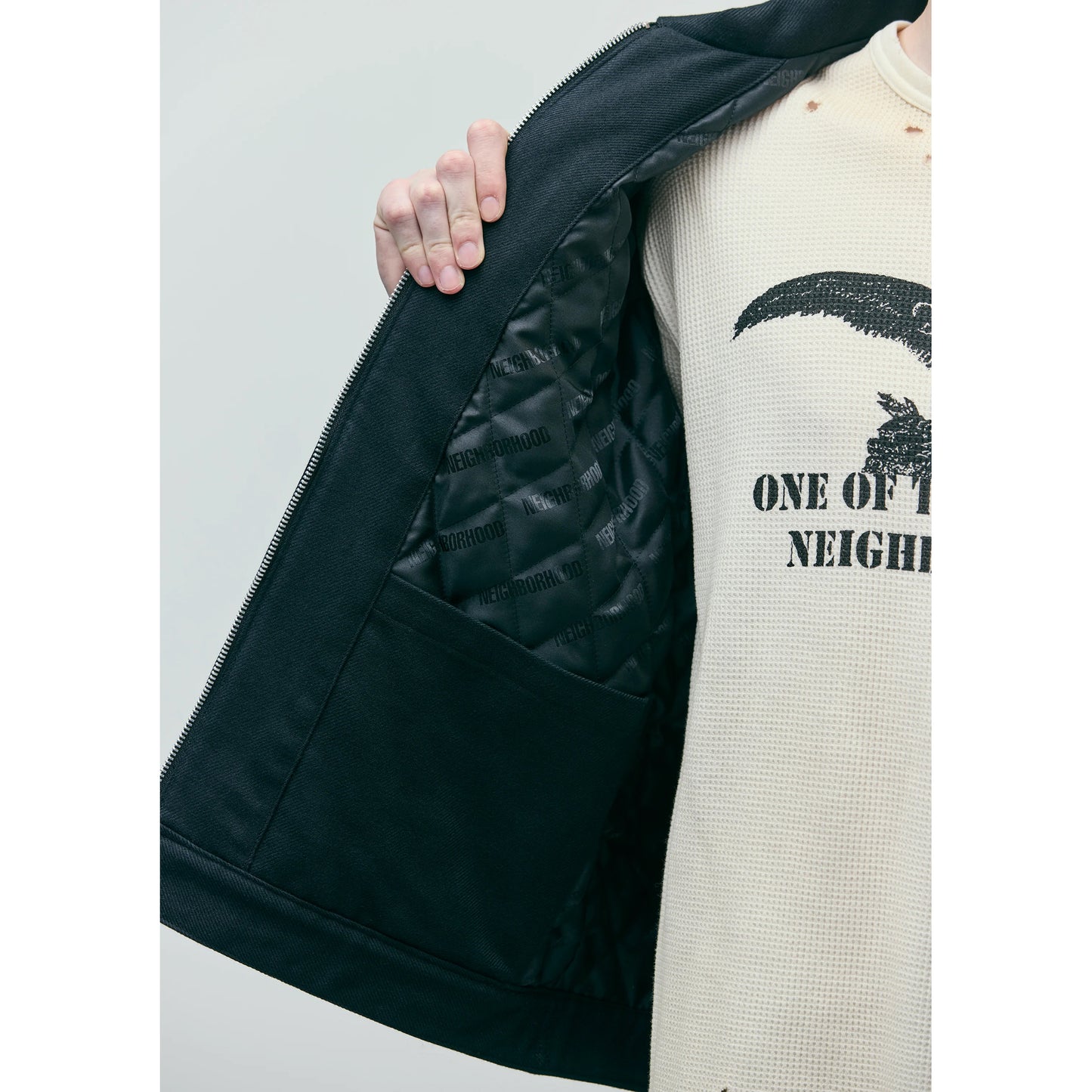 NH X OOTD . ZIP WORK JACKET / BLACK