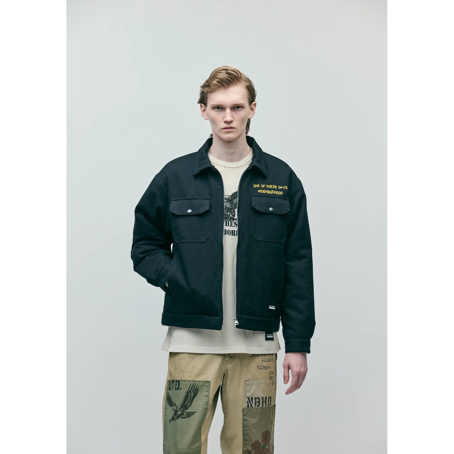 NH X OOTD . ZIP WORK JACKET / BLACK