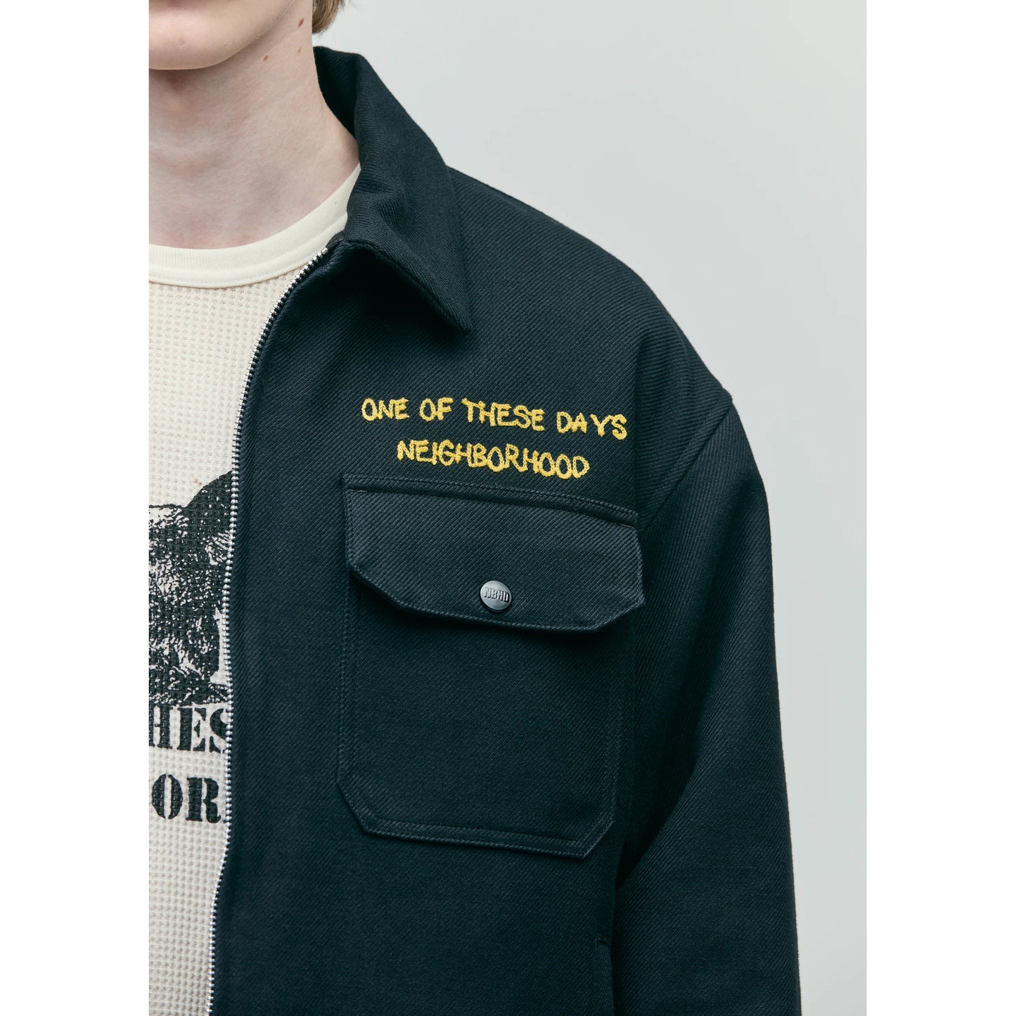 NH X OOTD . ZIP WORK JACKET / BLACK