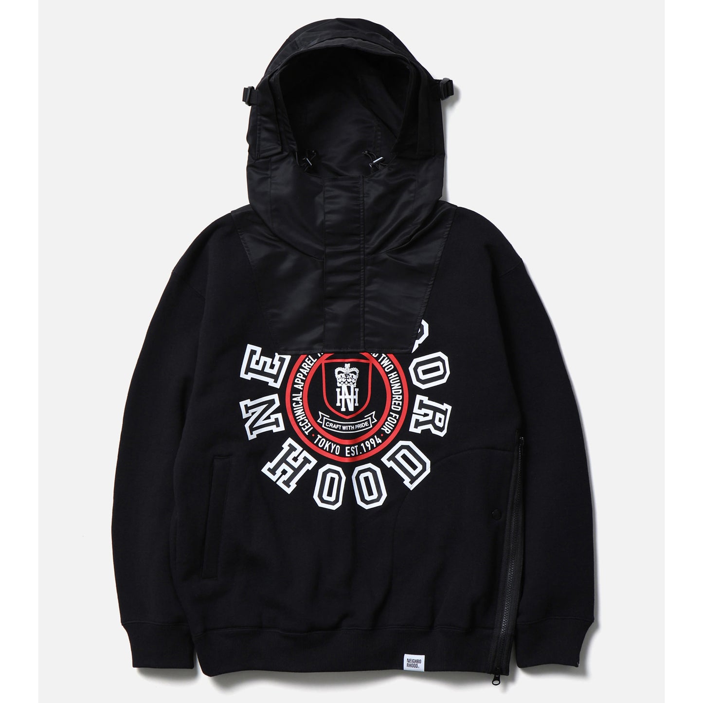 COMBINATION SWEAT HOODIE LS / BLACK