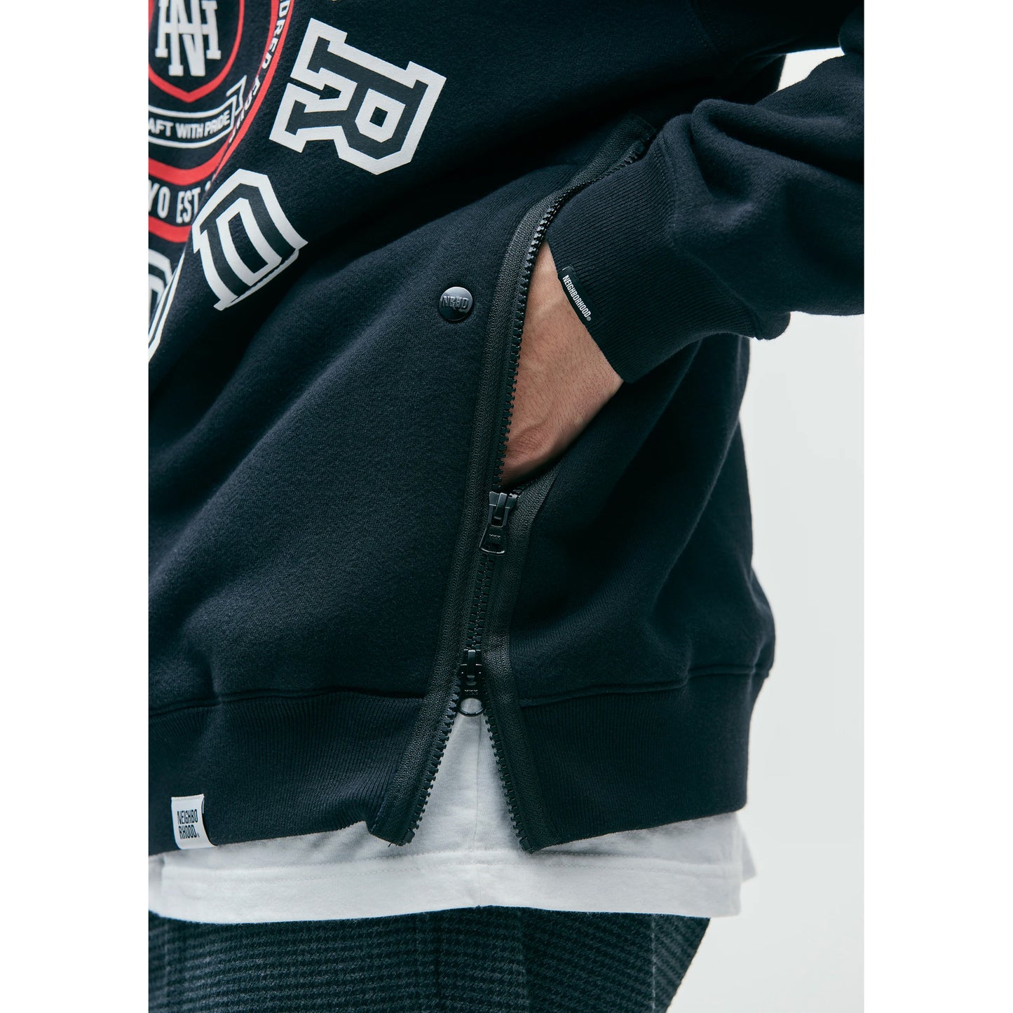 COMBINATION SWEAT HOODIE LS / BLACK