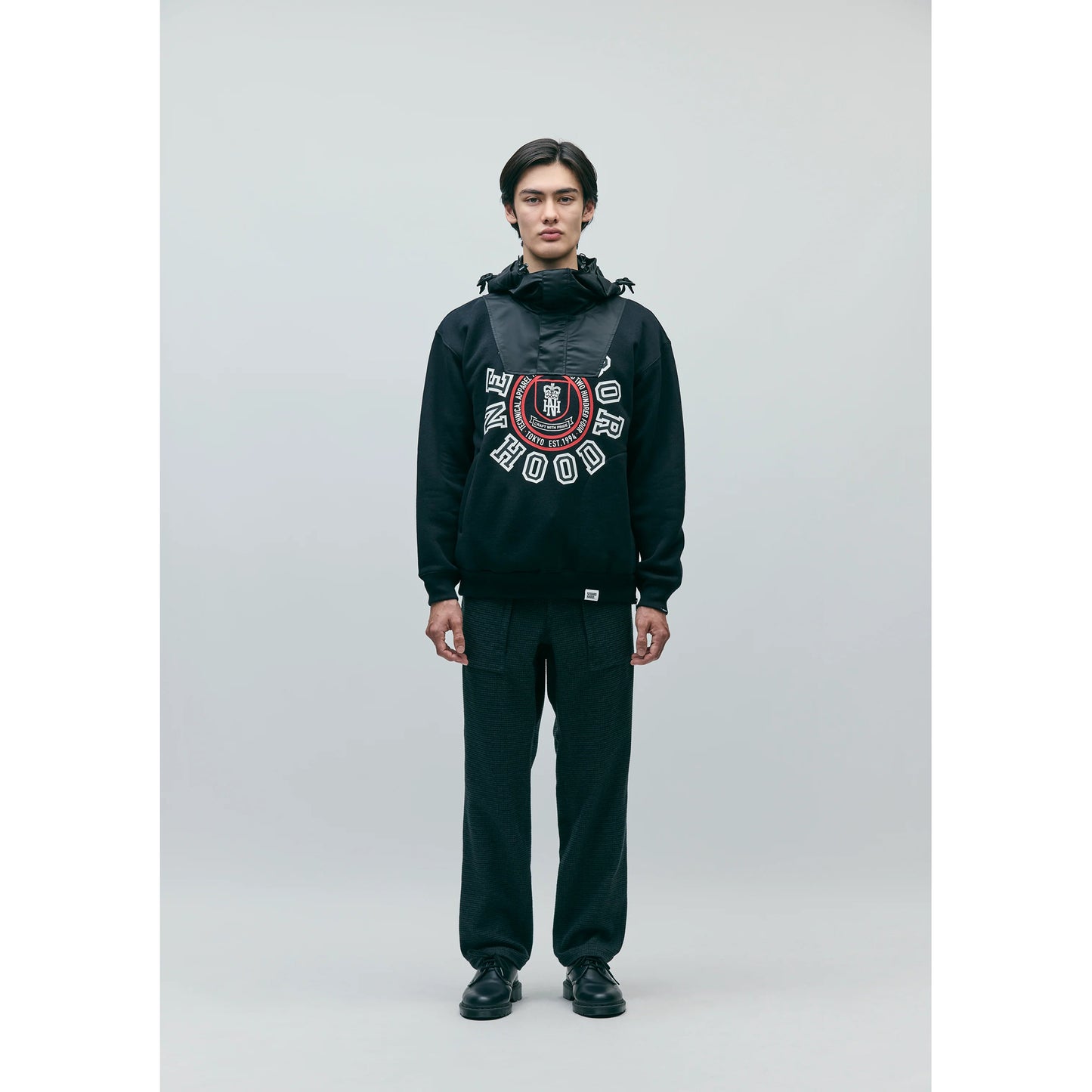 COMBINATION SWEAT HOODIE LS / BLACK