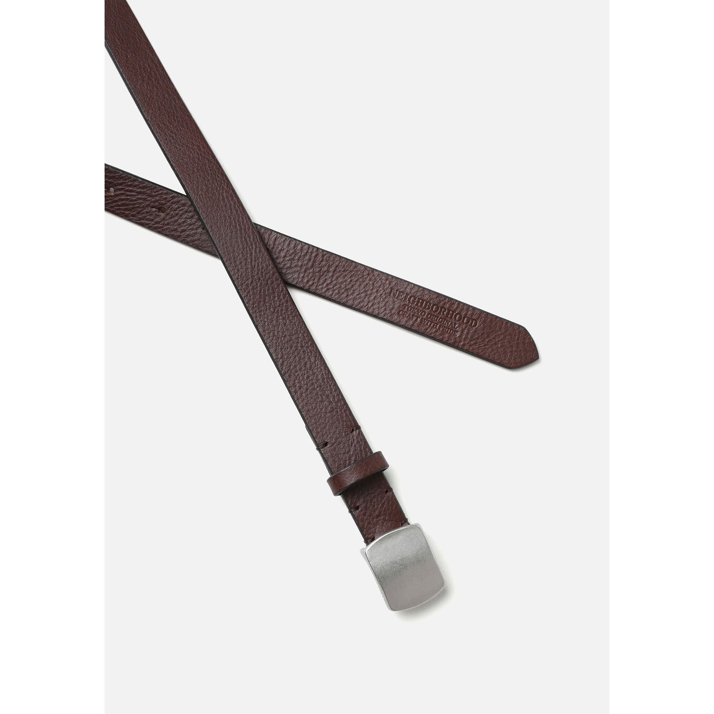 LEATHER BELT NARROW / BROWN