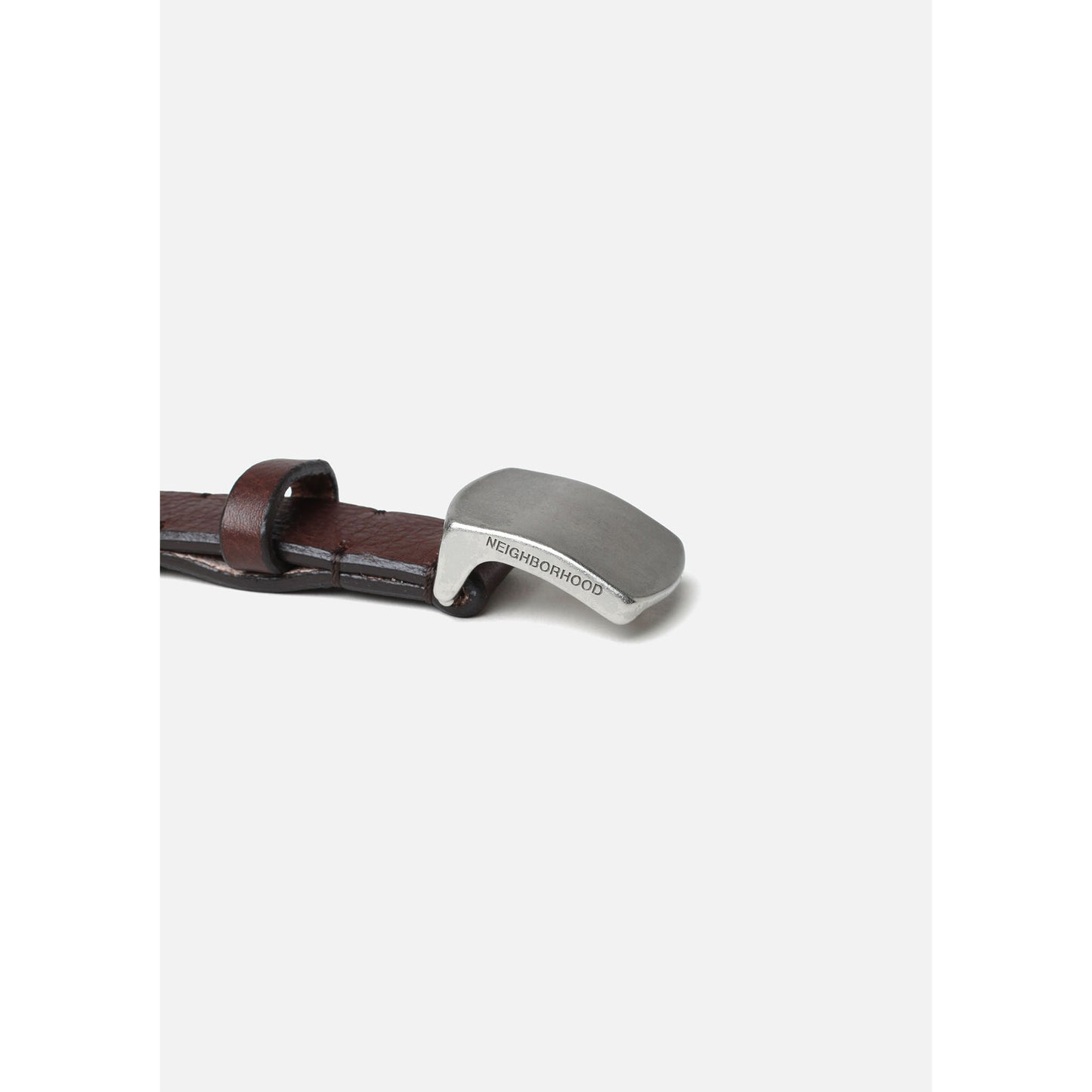 LEATHER BELT NARROW / BROWN