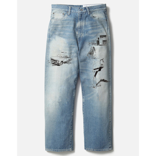 NH X OOTD . WASHED DP BASIC DENIM PANTS / INDIGO