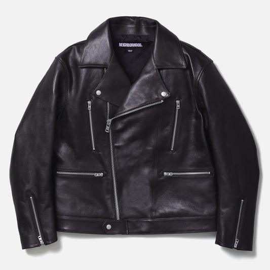 LEATHER RIDERS JACKET / BLACK
