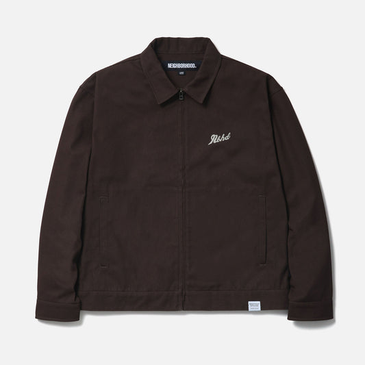 ZIP WORK JACKET / BROWN