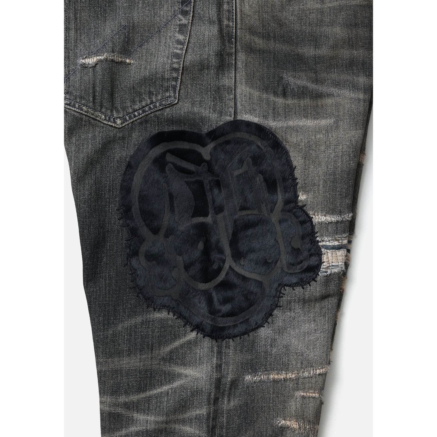 NH x CHITO . SAVAGE DENIM DP BASIC PANTS / BLACK