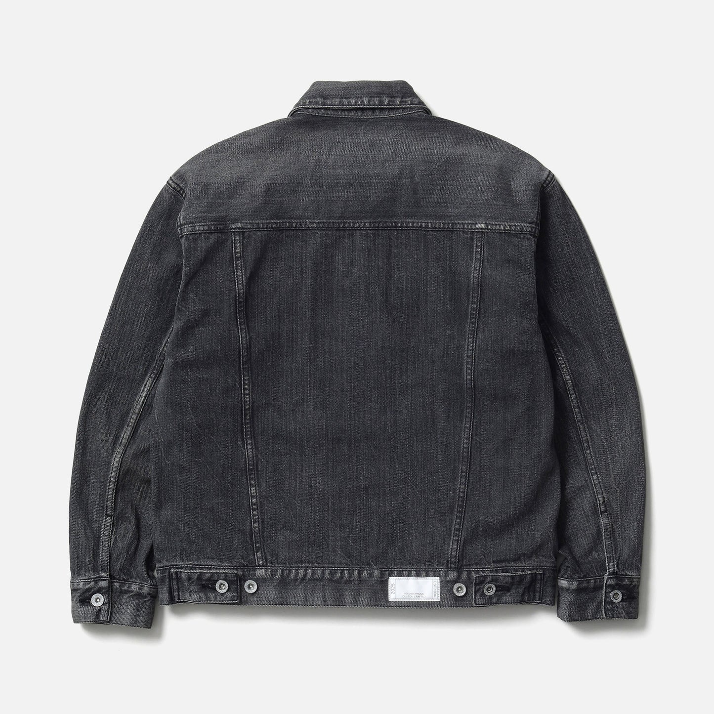 WASHED BLACK DENIM TYPE-4 JACKET / BLACK