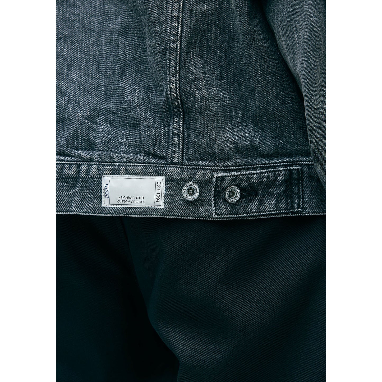 WASHED BLACK DENIM TYPE-4 JACKET / BLACK