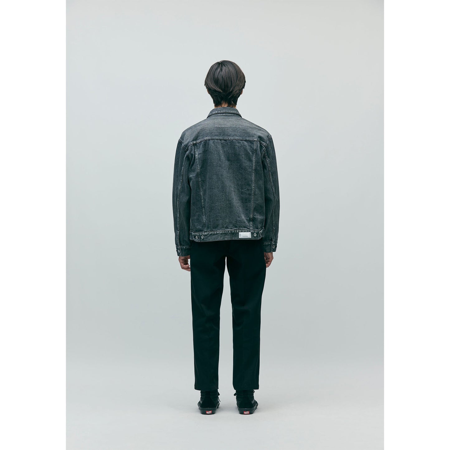 WASHED BLACK DENIM TYPE-4 JACKET / BLACK