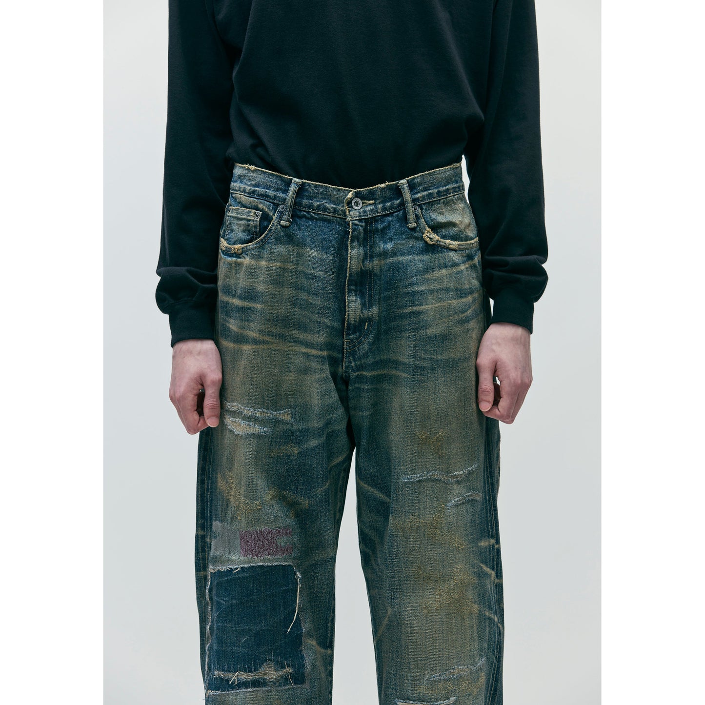 SAVAGE DENIM DP WIDE PANTS / INDIGO