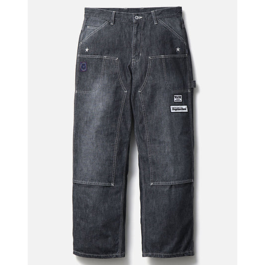 NH X M&M . WASHED DENIM PAINTER PANTS / BLACK