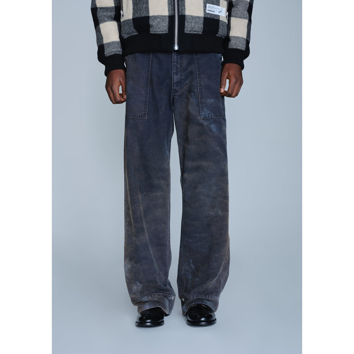 BW . WASHED BAKER PANTS / BLACK