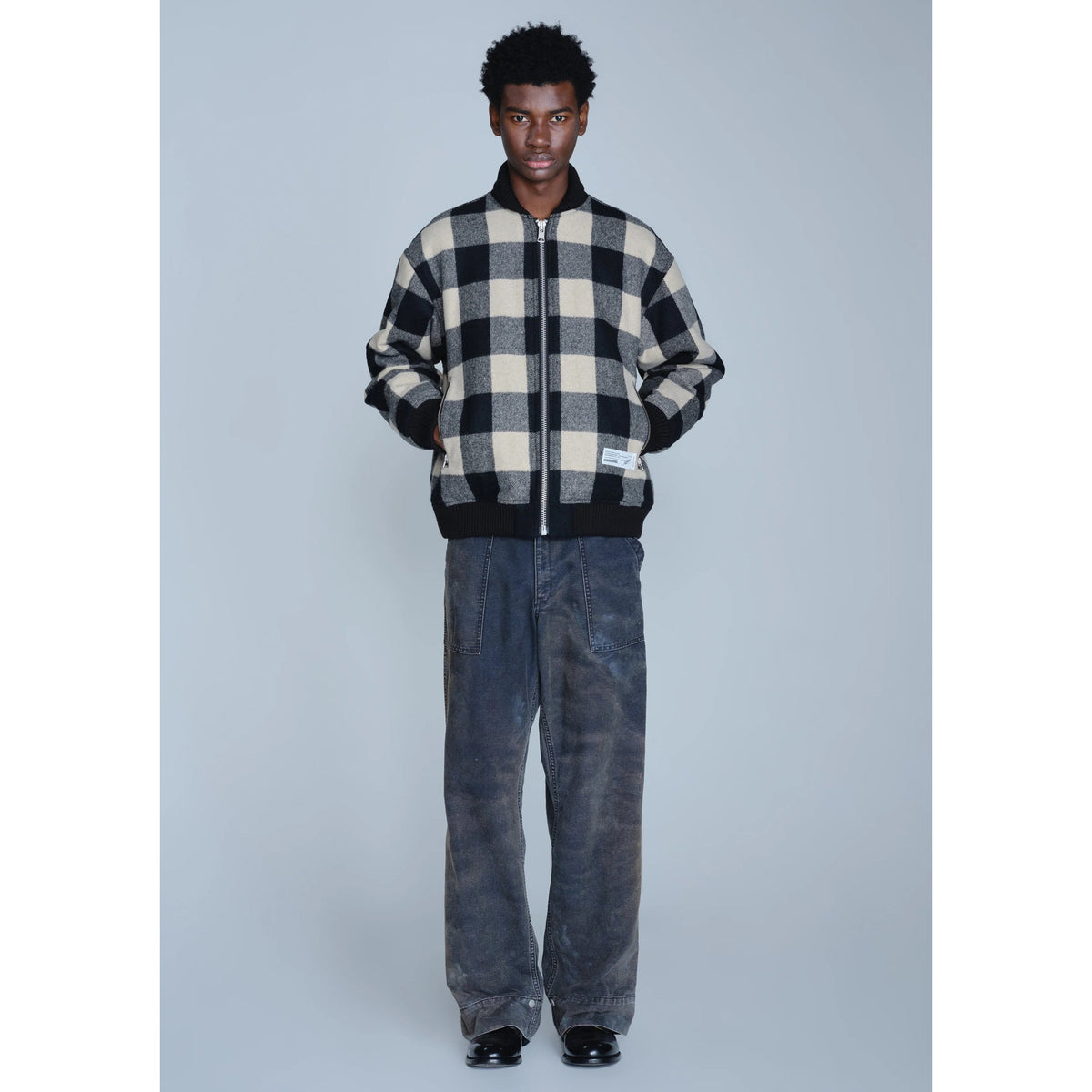 BW . WASHED BAKER PANTS / BLACK