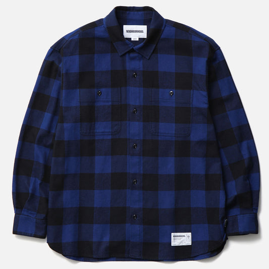 BUFFALO CHECK SHIRT LS / BLUE