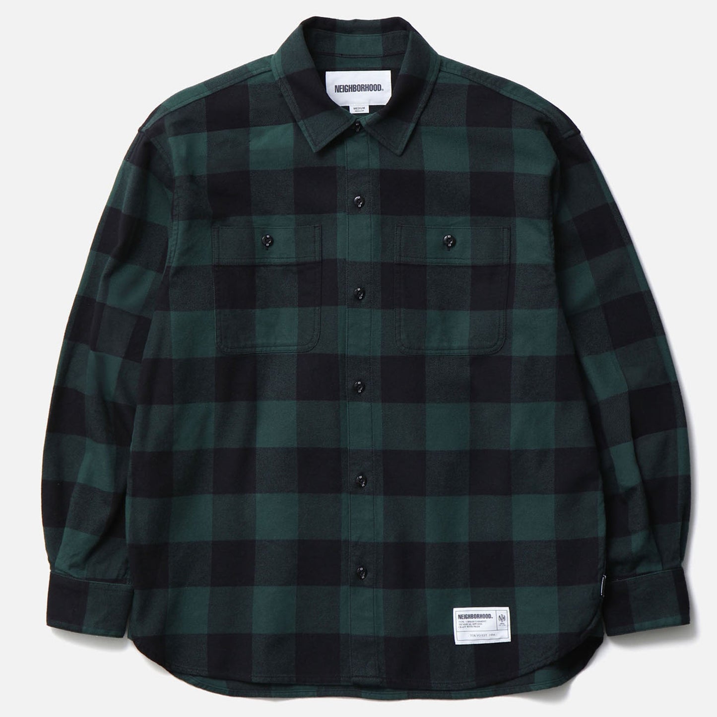 BUFFALO CHECK SHIRT LS / GREEN
