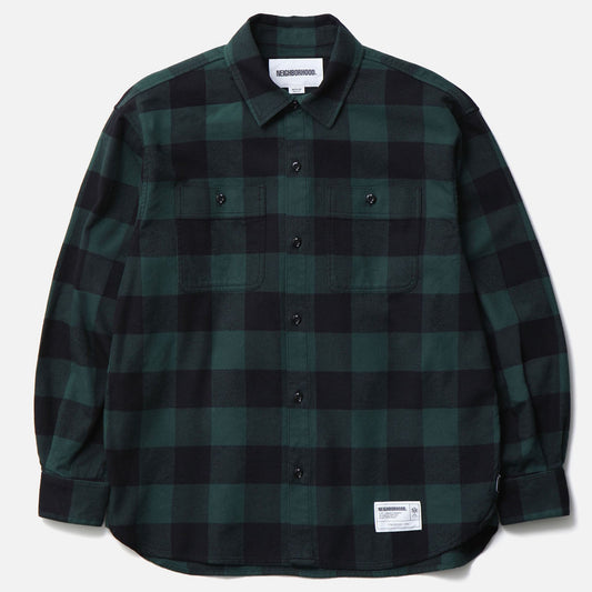 BUFFALO CHECK SHIRT LS / GREEN