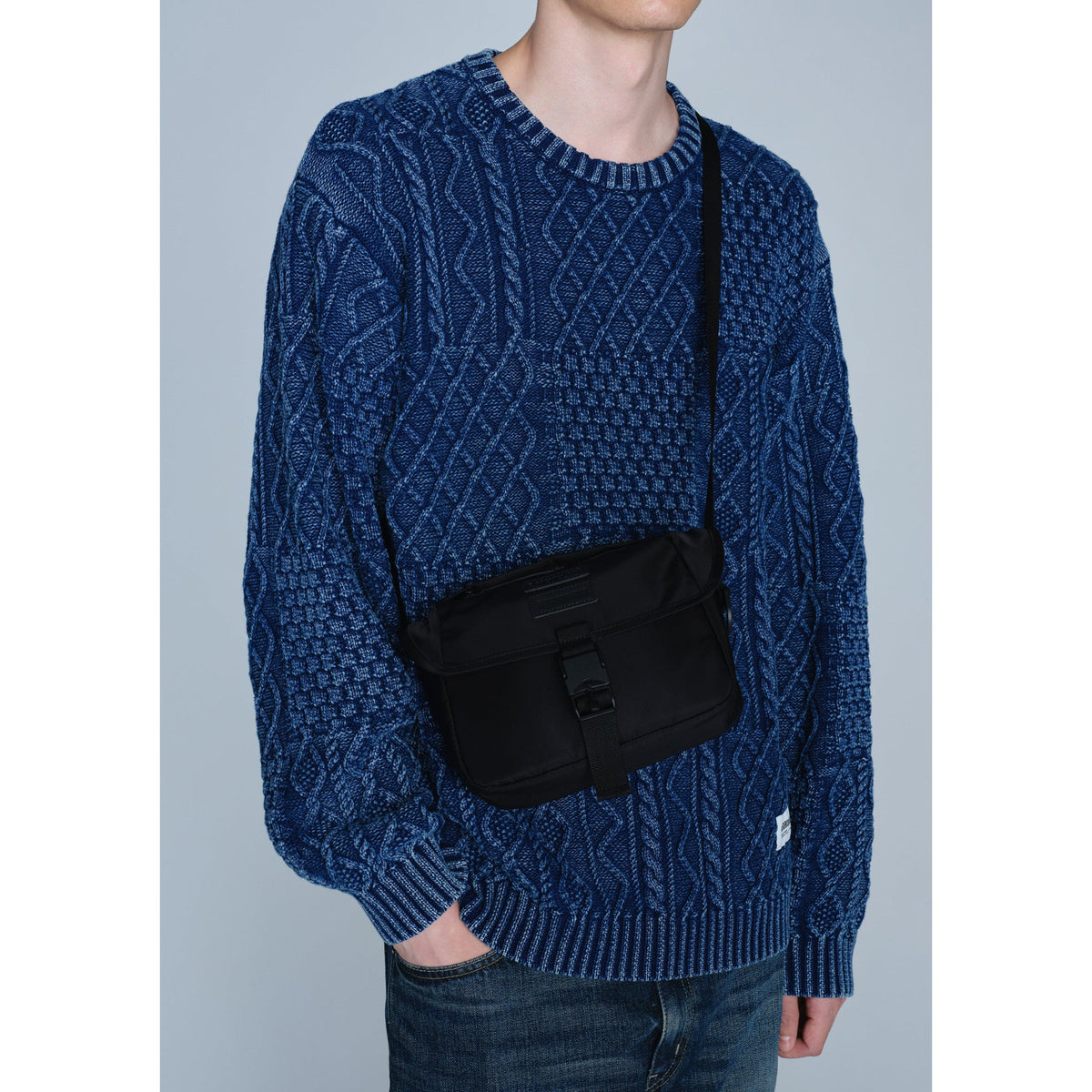 NH X BAICYCLON . FLAP SHOULDER BAG / BLACK