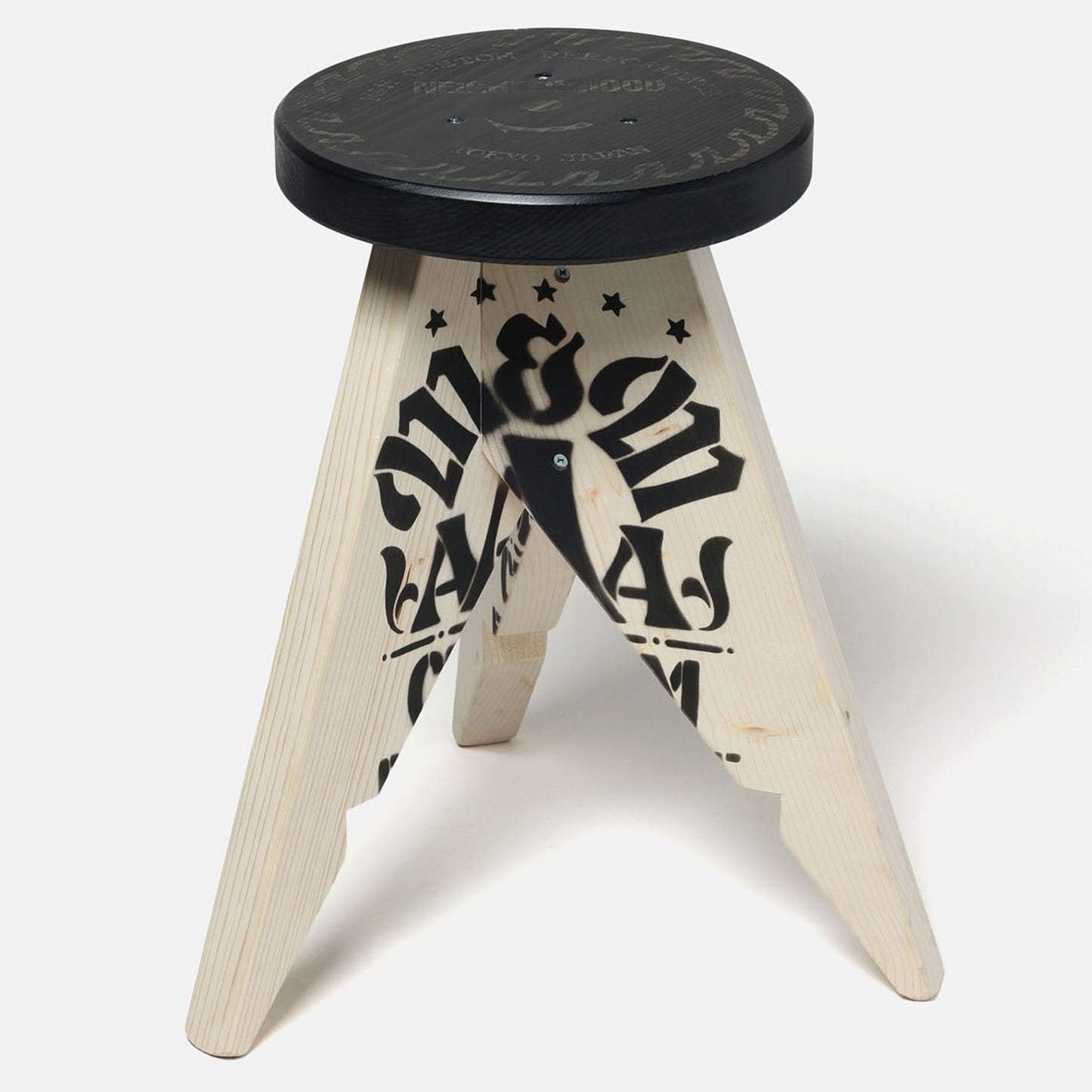 NH X M&M . STOOL-1 / BLACK×NATURAL
