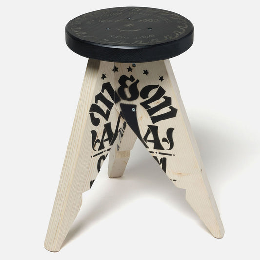 NH X M&M . STOOL-1 / BLACK×NATURAL