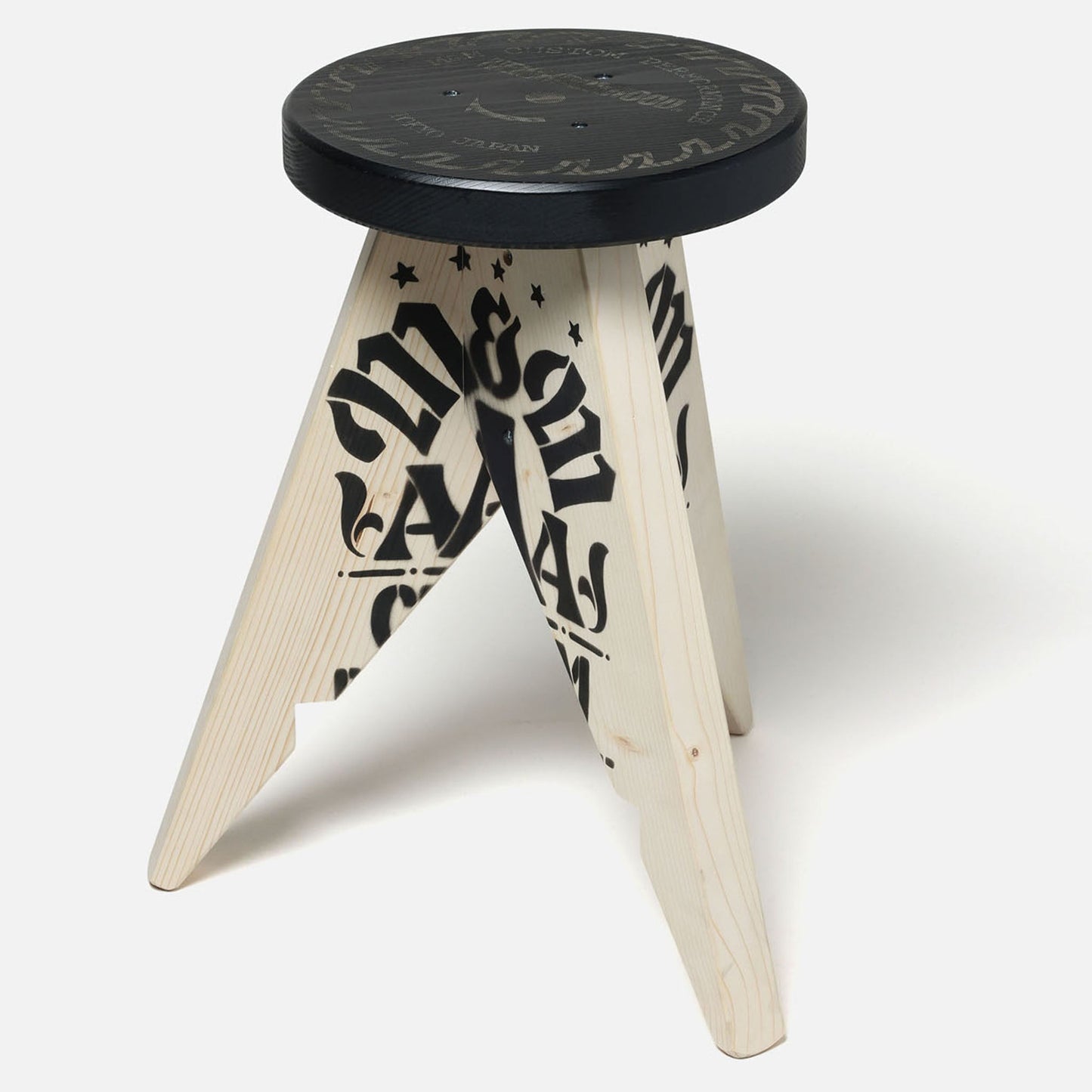 NH X M&M . STOOL-1 / BLACK×NATURAL