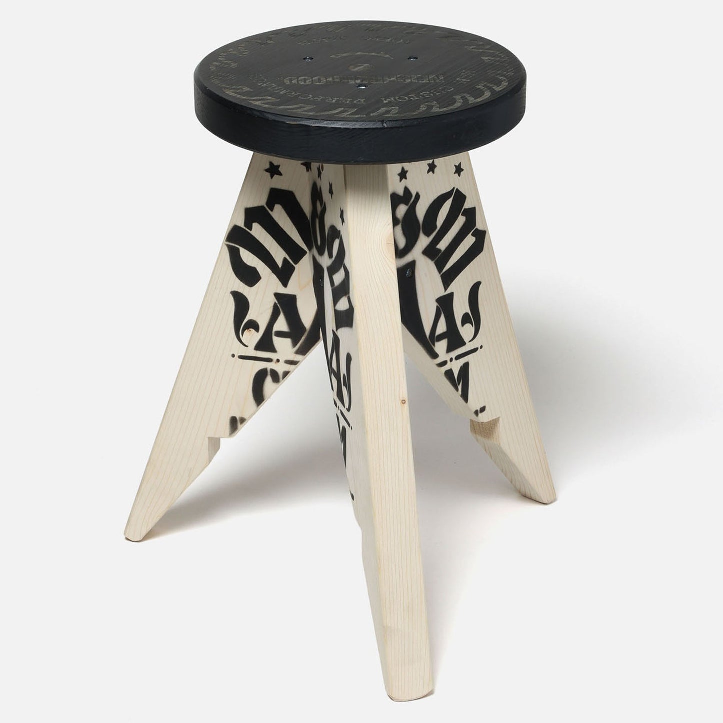 NH X M&M . STOOL-1 / BLACK×NATURAL