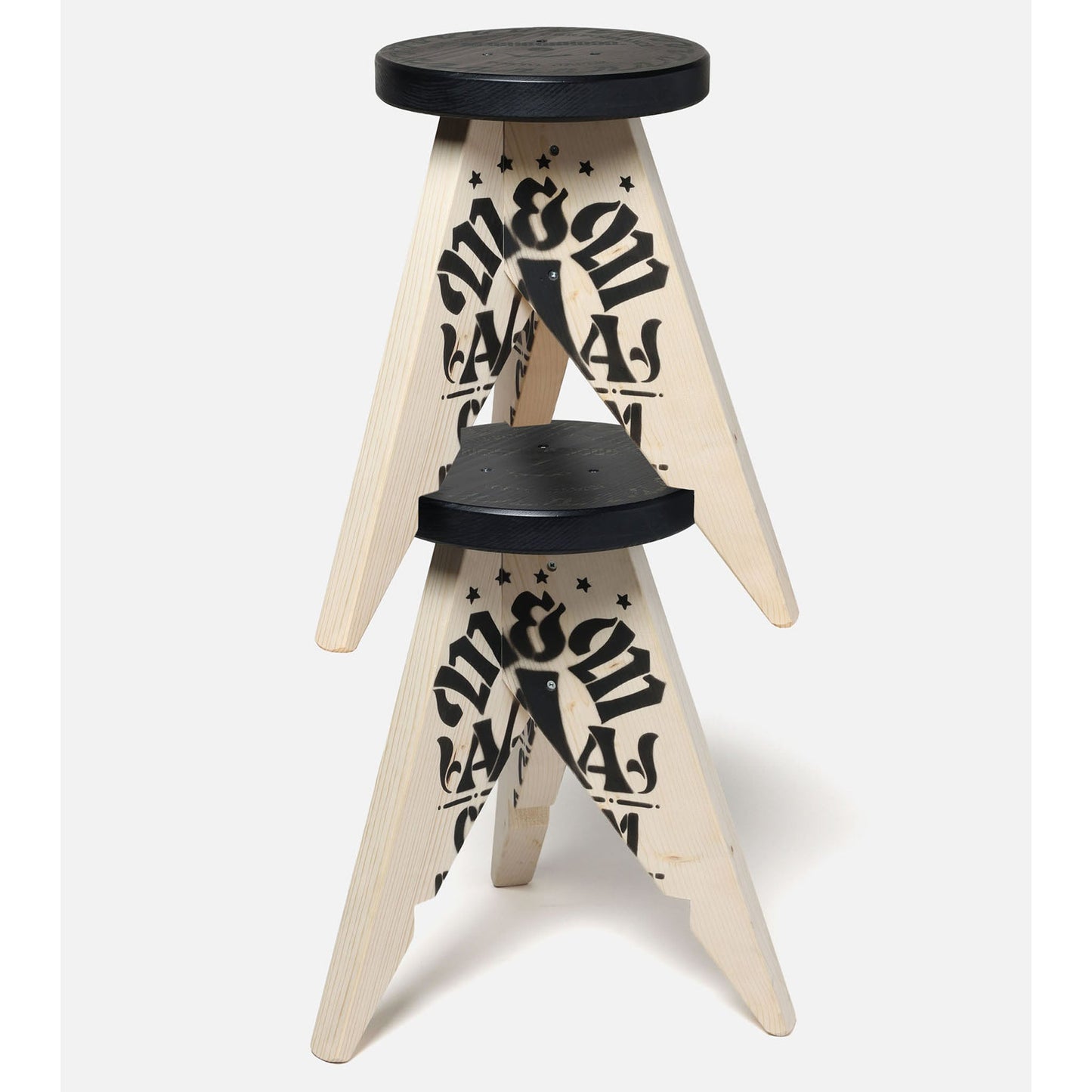 NH X M&M . STOOL-1 / BLACK×NATURAL