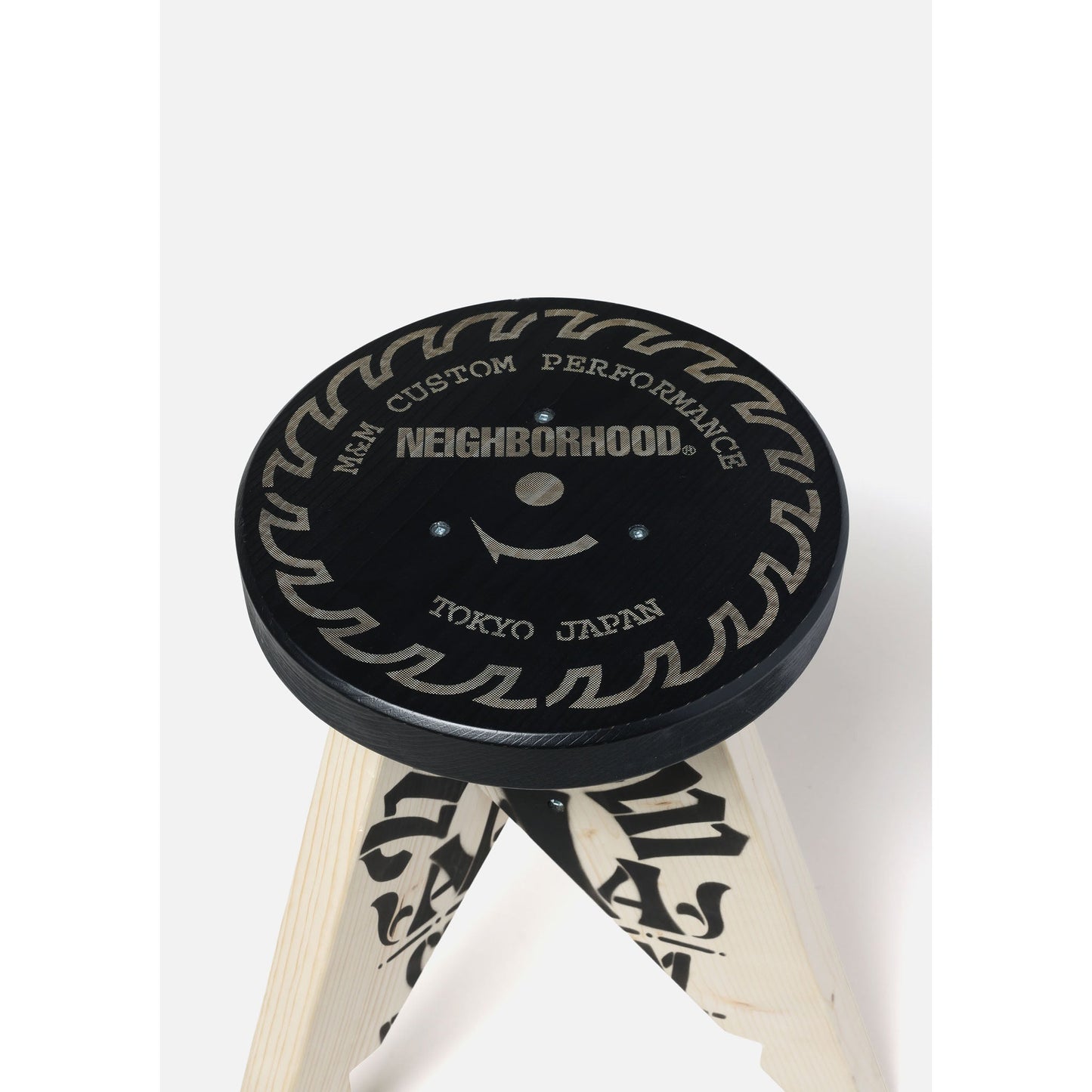 NH X M&M . STOOL-1 / BLACK×NATURAL