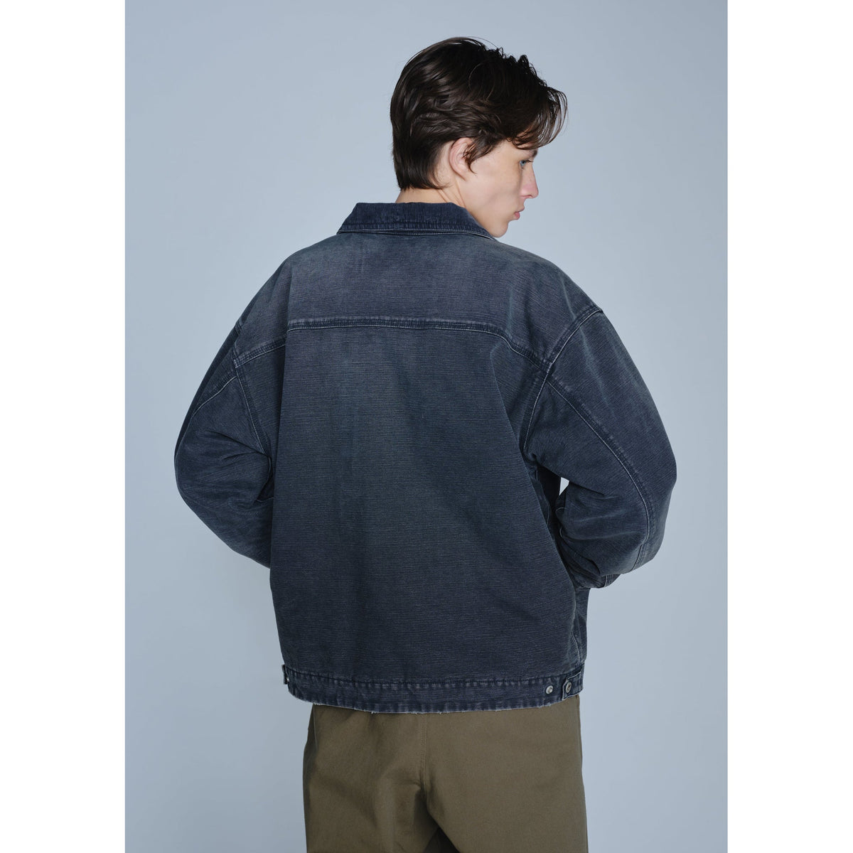 WASHED DUCK WORK JACKET / BLACK