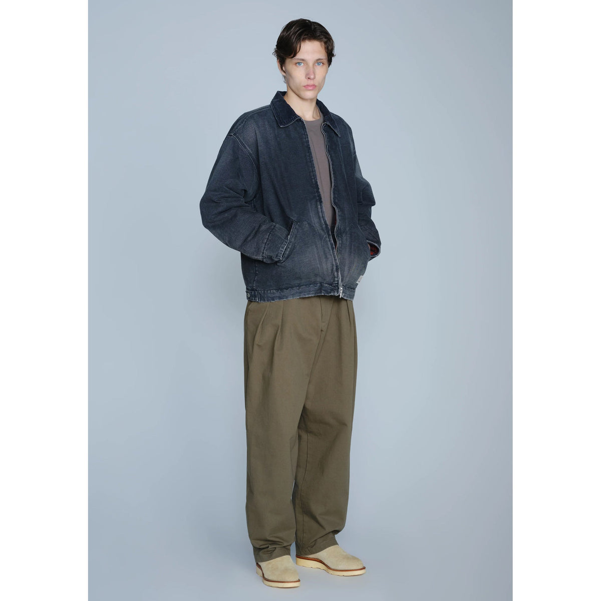 WASHED DUCK WORK JACKET / BLACK