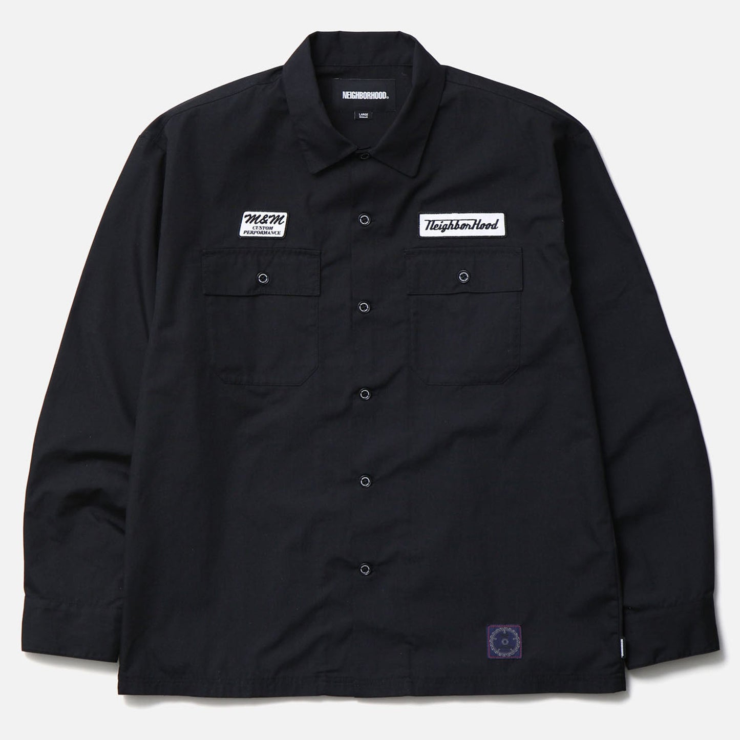 NH X M&M . CLASSIC WORK SHIRT LS / BLACK