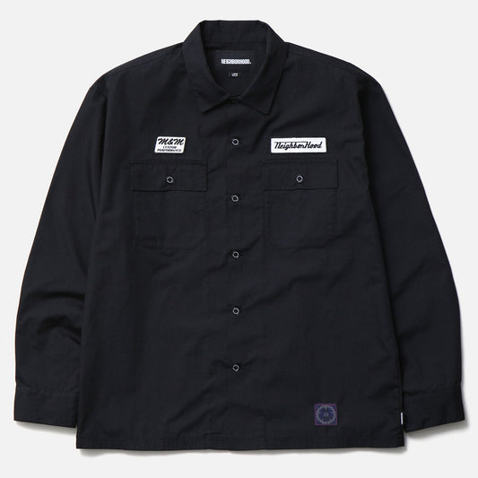 NH X M&M . CLASSIC WORK SHIRT LS / BLACK