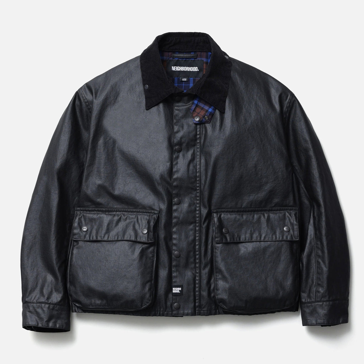 COATED SHORT JACKET / BLACK