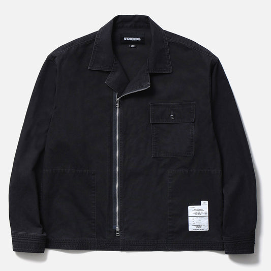 ZIP FIELD SHIRT LS / BLACK
