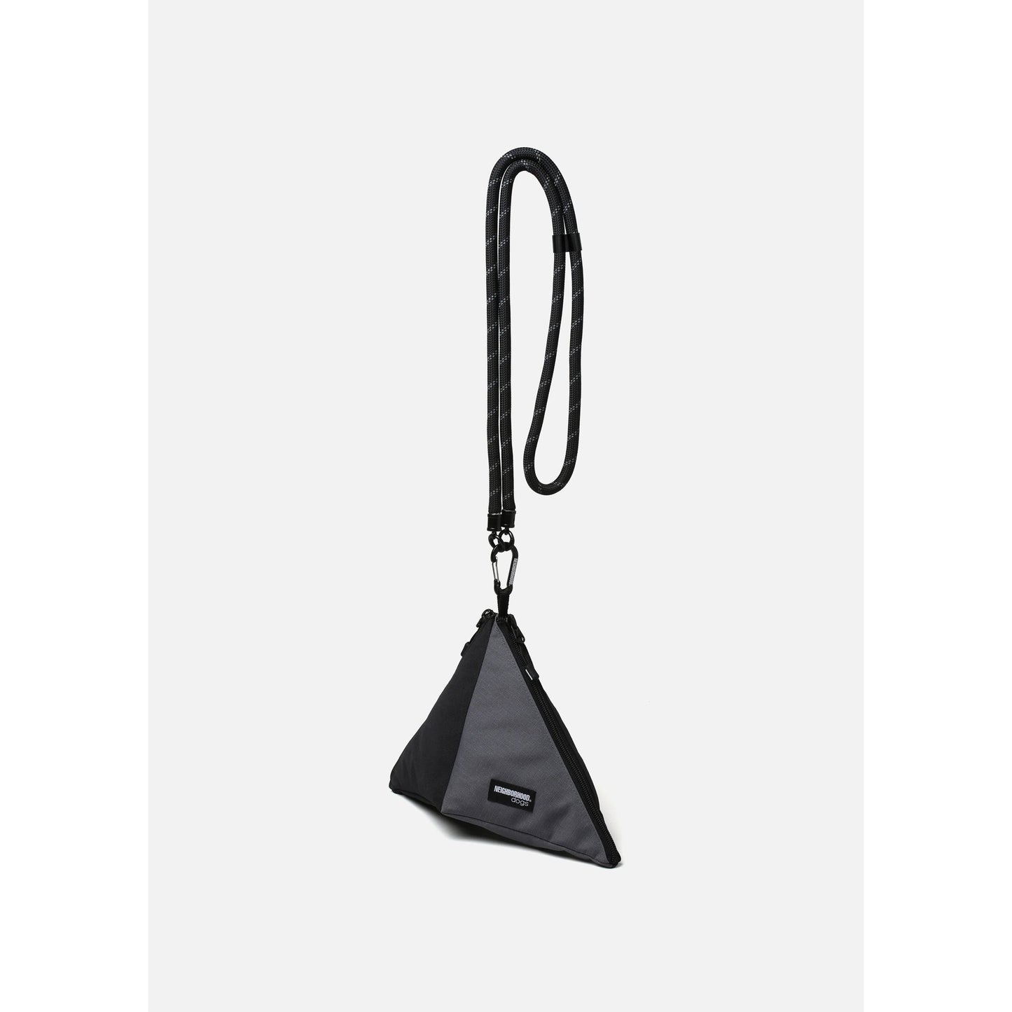 DOG TRIANGLE POUCH / BLACK×GRAY