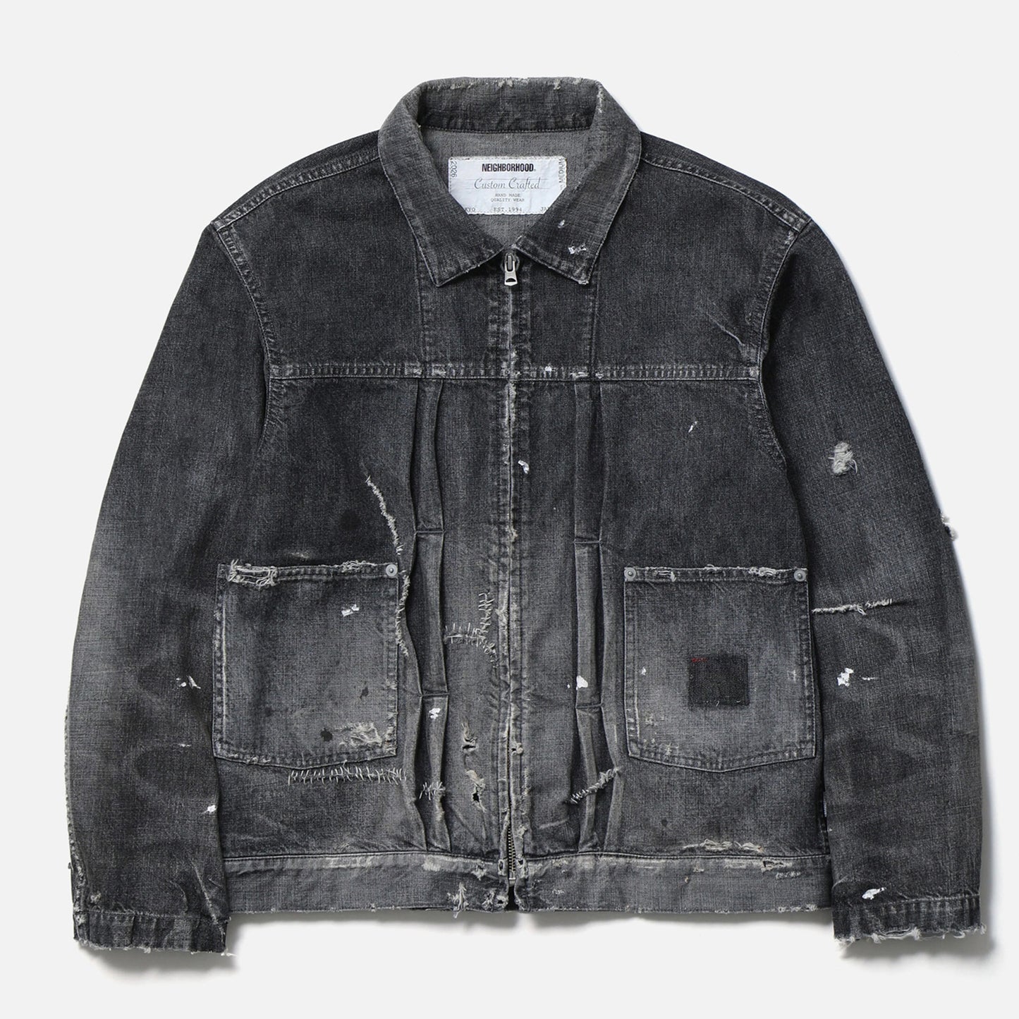 SAVAGE LW DENIM ZIP JACKET / BLACK