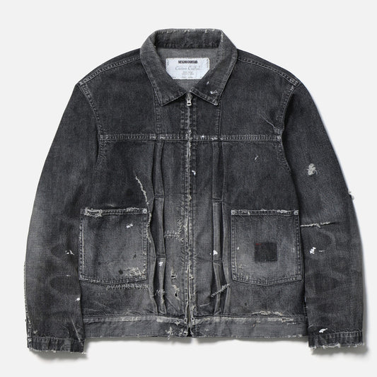 SAVAGE LW DENIM ZIP JACKET / BLACK