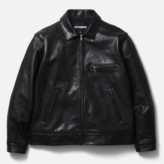LEATHER SPORTS JACKET / BLACK