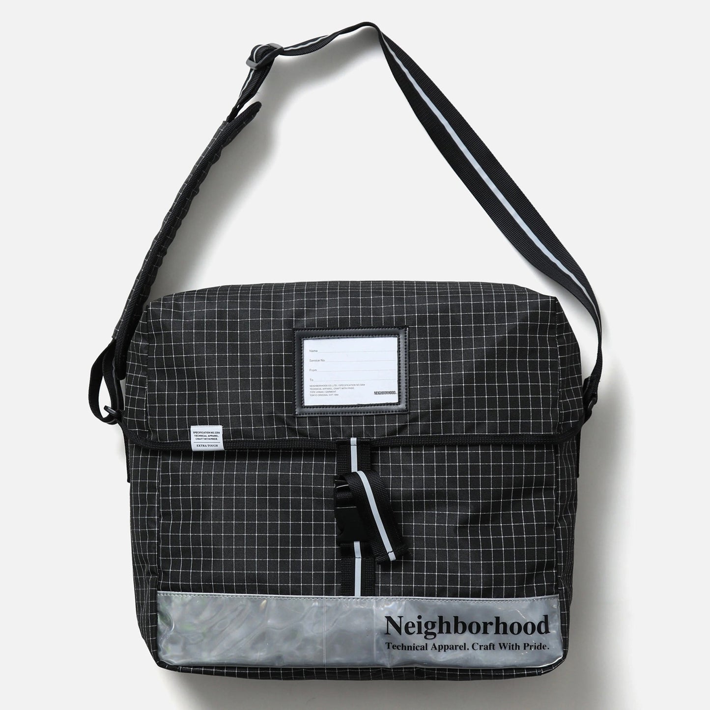 REFLECTIVE MESSENGER BAG / BLACK