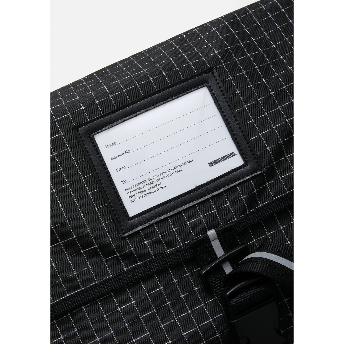 REFLECTIVE MESSENGER BAG / BLACK