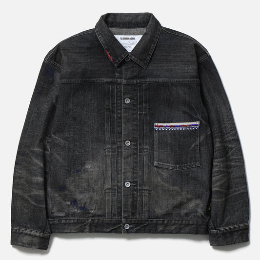 SAVAGE DENIM TYPE-1 JACKET / BLACK
