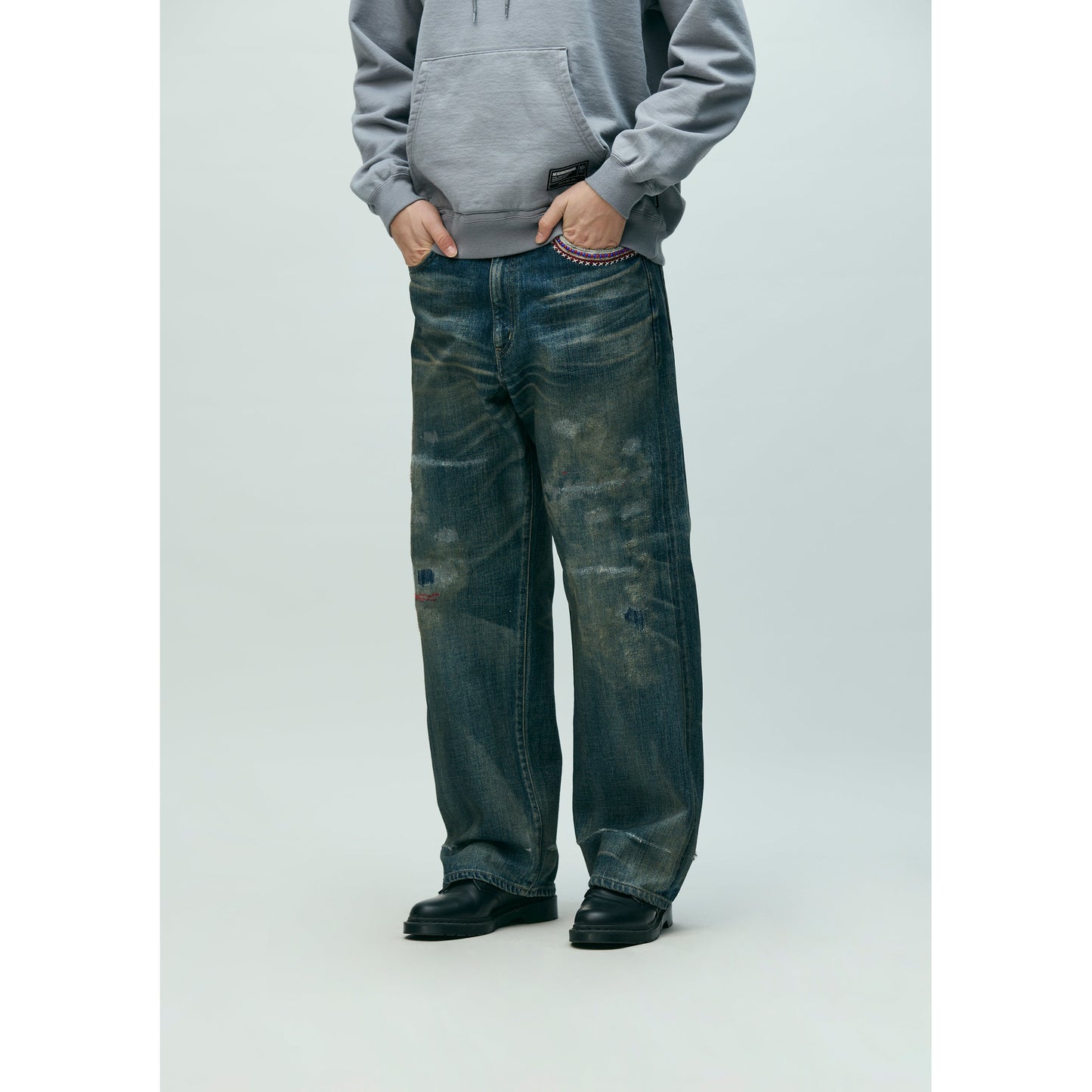 SAVAGE DENIM DP WIDE PANTS / INDIGO