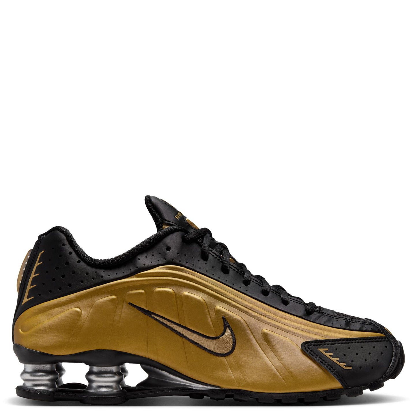 W SHOX R4 / 005:BLACK/METALLIC GOLD